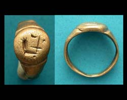 Ring, Medieval, Men's, Sword and Arm, c. 9th-13th Century